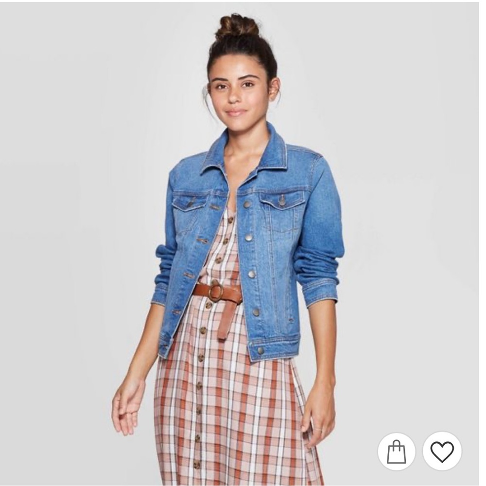Jean jacket, see picture for actual shade.
